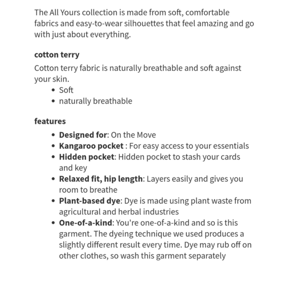 LULULEMON All Yours Hoodie *Earth Dye - Picture 9 of 9